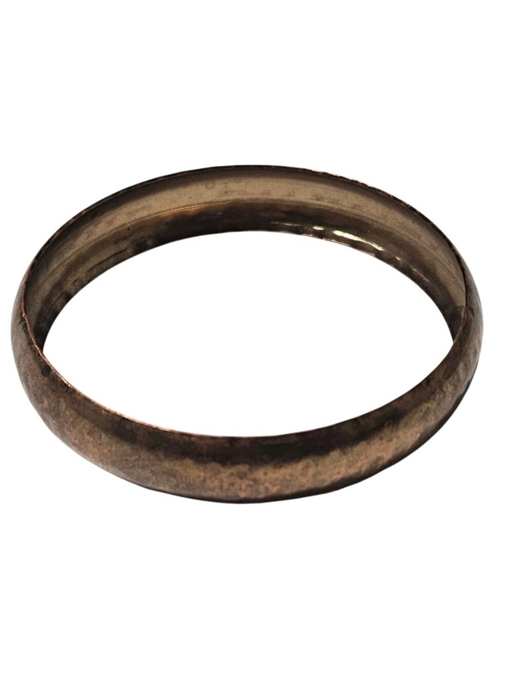 Vintage Bronze Tone Bangle Bracelet Domed Rounded Band Stacking Minimalist